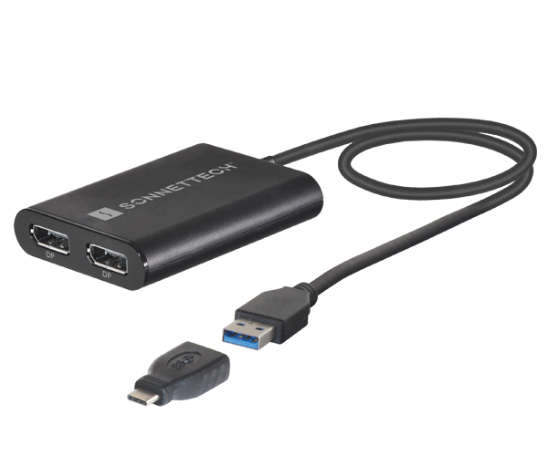 Sonnet USB 3 DisplayLink Dual 4K 60Hz DisplayPort Adapter