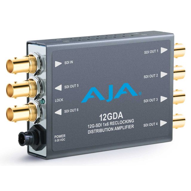AJA 12GDA 12G-SDI 1x6 Reclocking Distribution Amplifier